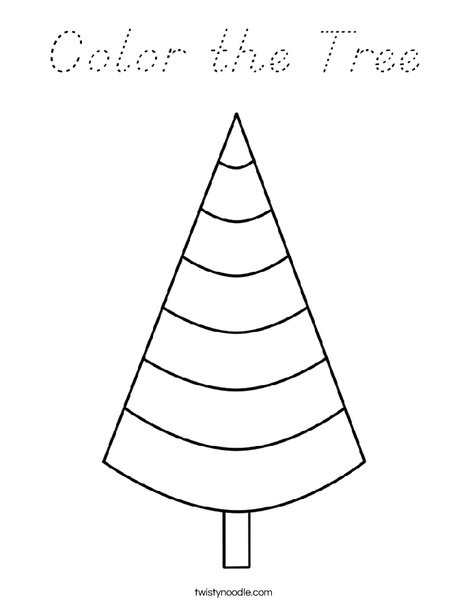 Cone Shaped Tree Coloring Page