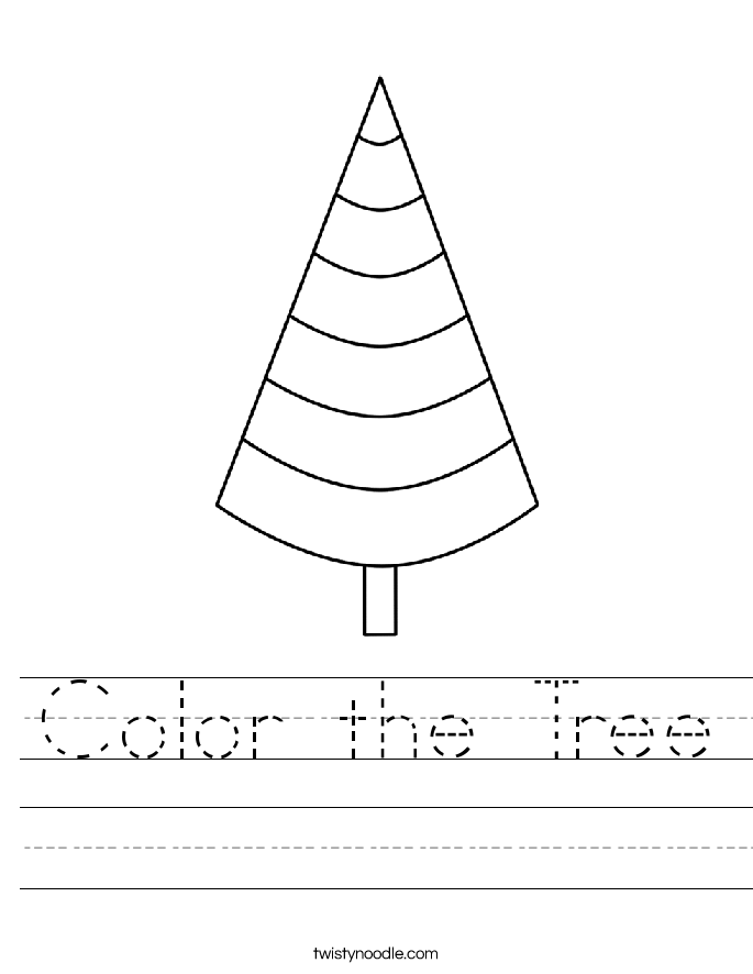 Color the Tree Worksheet
