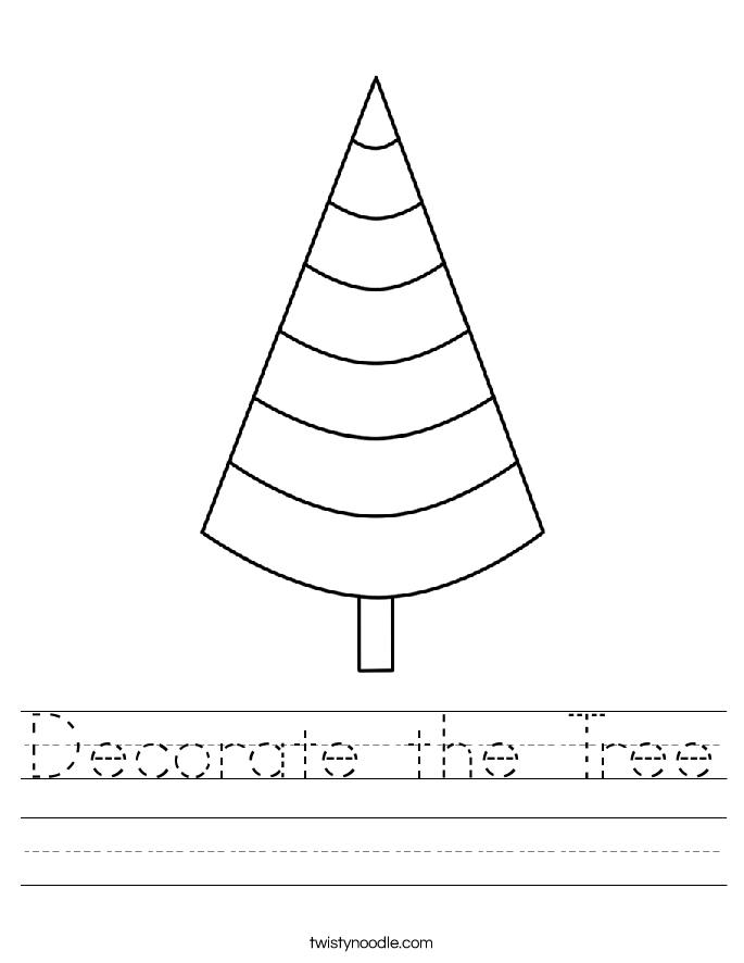 Decorate the Tree Worksheet