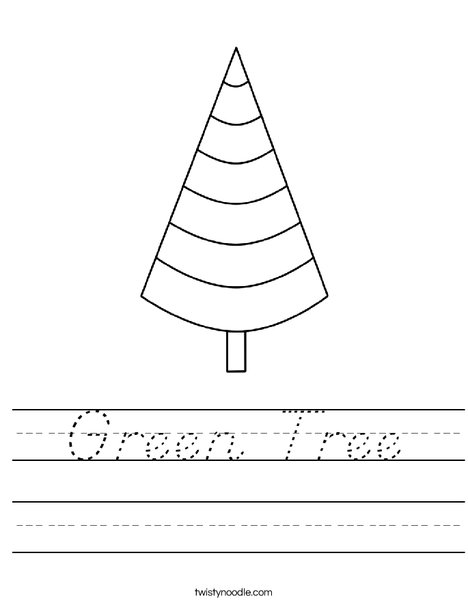 Cone Shaped Tree Worksheet