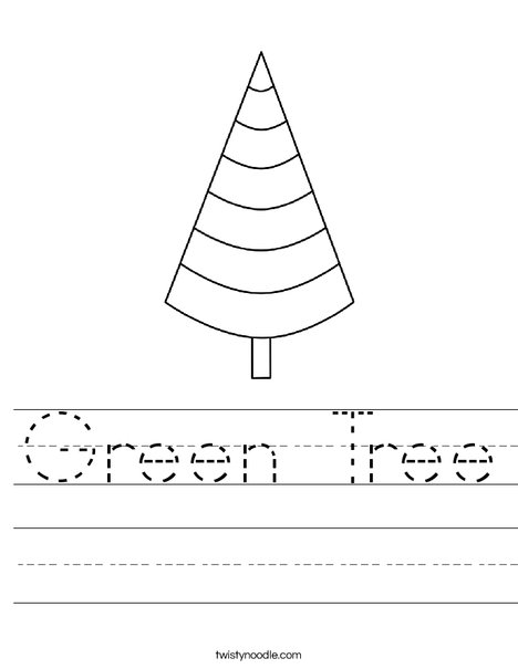 Cone Shaped Tree Worksheet
