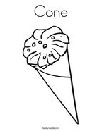 Cone Coloring Page