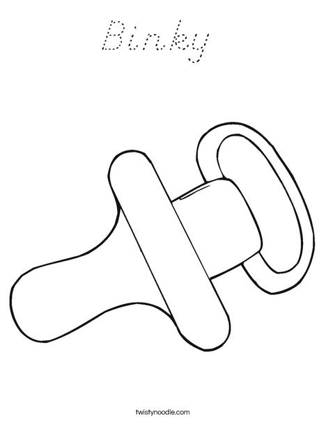 Binky Coloring Page