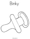 Binky  Coloring Page