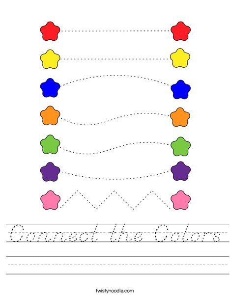 Connect the Colors Worksheet