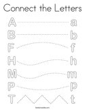 Connect the Letters Coloring Page