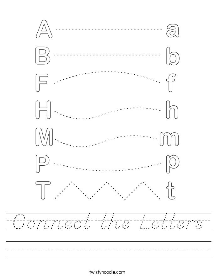 Connect the Letters Worksheet