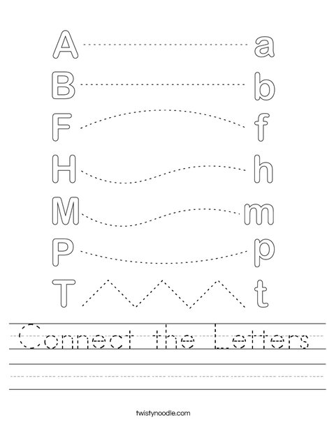 Connect the Letters Worksheet