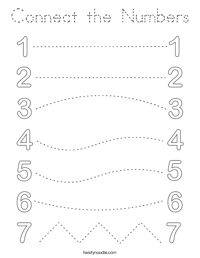 Connect the Numbers Coloring Page