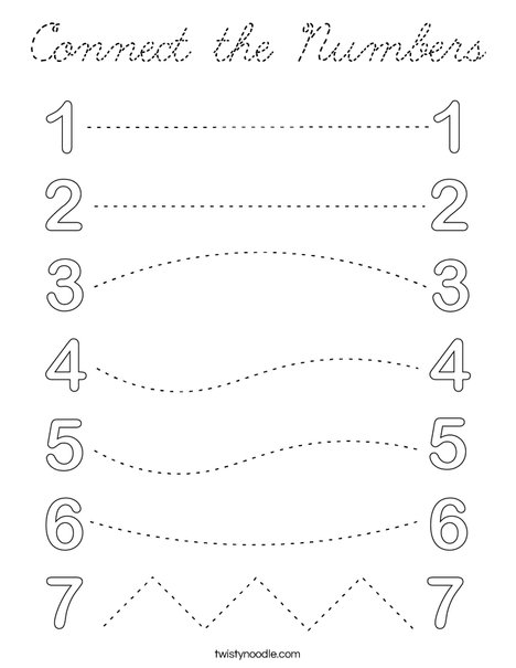 Connect the Numbers Coloring Page