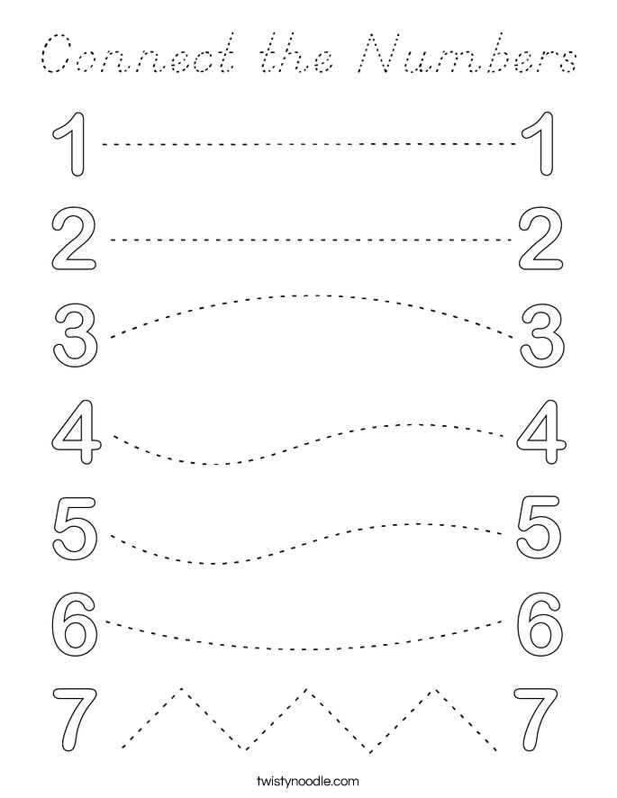 Connect the Numbers Coloring Page