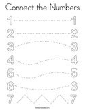 Connect the Numbers Coloring Page