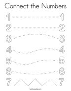 Connect the Numbers Coloring Page