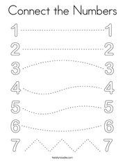 Connect the Numbers Coloring Page