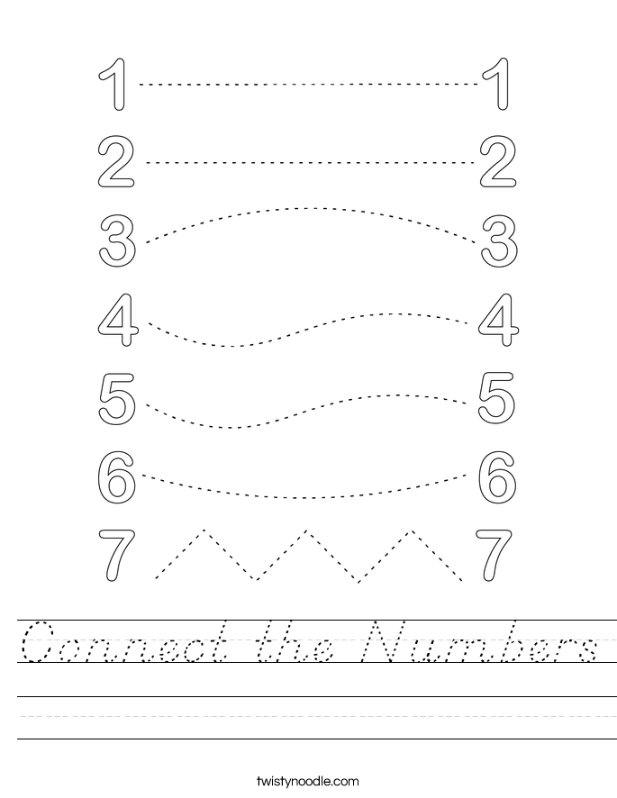 Connect the Numbers Worksheet
