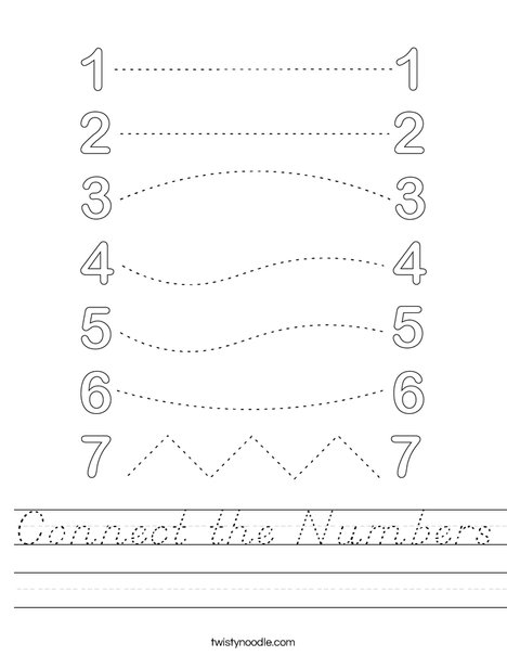 Connect the Numbers Worksheet