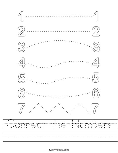 Connect the Numbers Worksheet