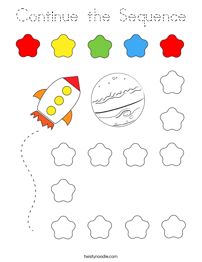 Continue the Sequence Coloring Page