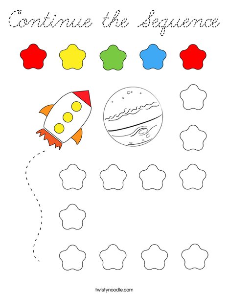 Continue the Sequence Coloring Page