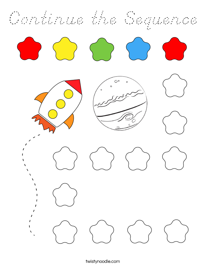 Continue the Sequence Coloring Page