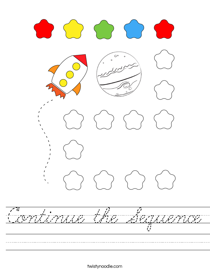 Continue the Sequence Worksheet