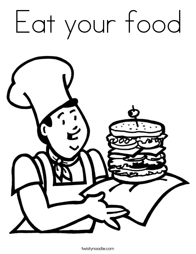 Eat your food Coloring Page