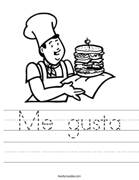 Cook with Sandwich Worksheet