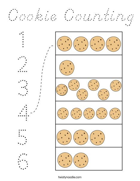 Cookie Counting Coloring Page