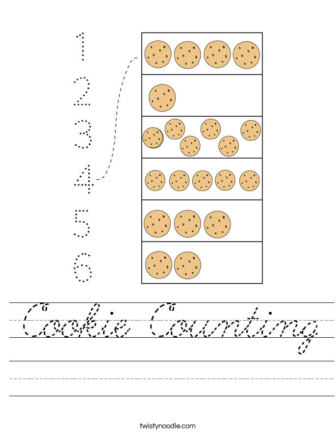 Cookie Counting Worksheet