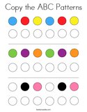 Copy the ABC Patterns Coloring Page