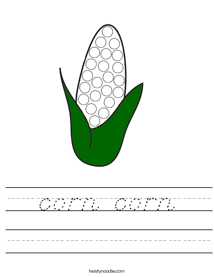 corn corn Worksheet
