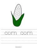 corn corn Worksheet