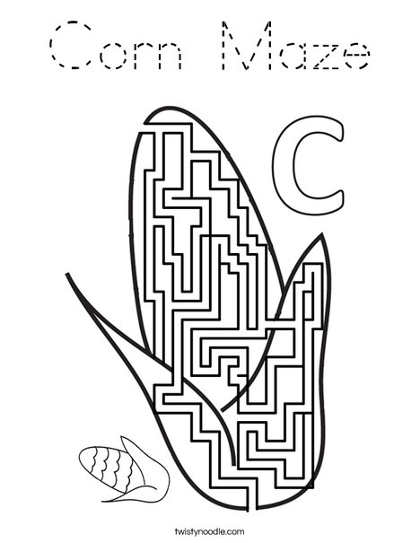 Corn Maze Coloring Page