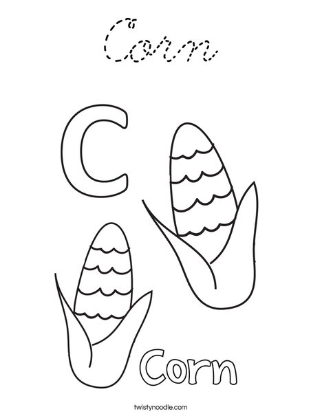 Corn Coloring Page