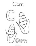 Corn Coloring Page