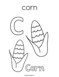 corn Coloring Page