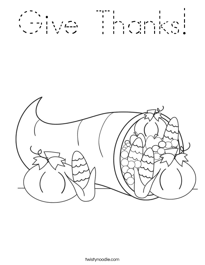 Give Thanks! Coloring Page