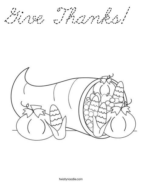 Cornucopia Coloring Page