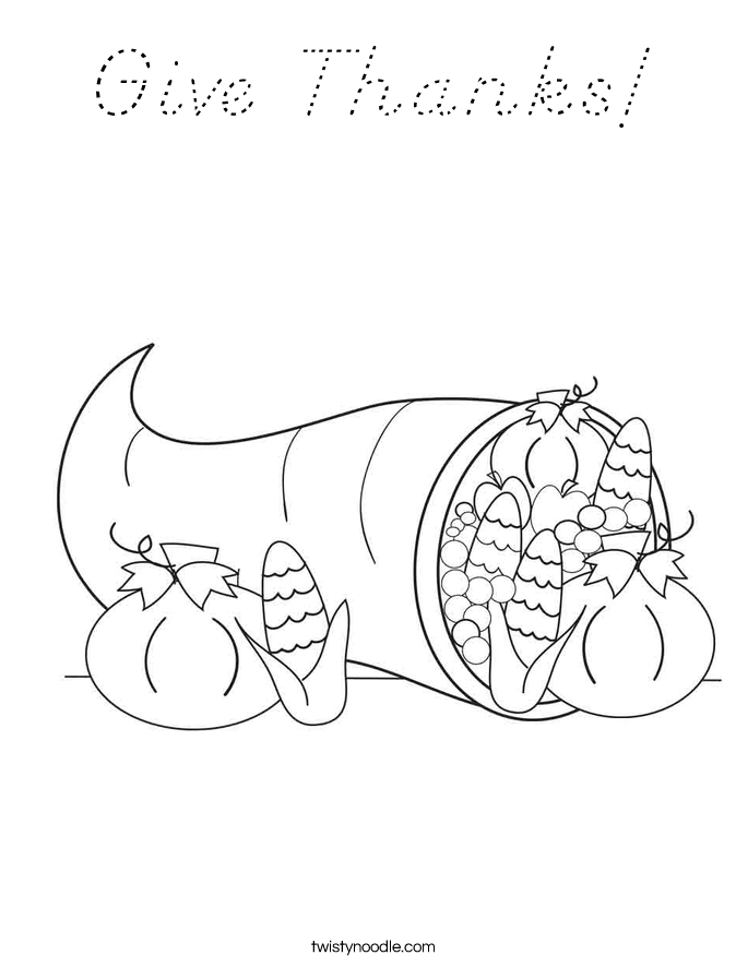 Give Thanks! Coloring Page