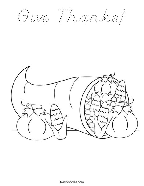 Cornucopia Coloring Page