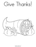 Give Thanks! Coloring Page