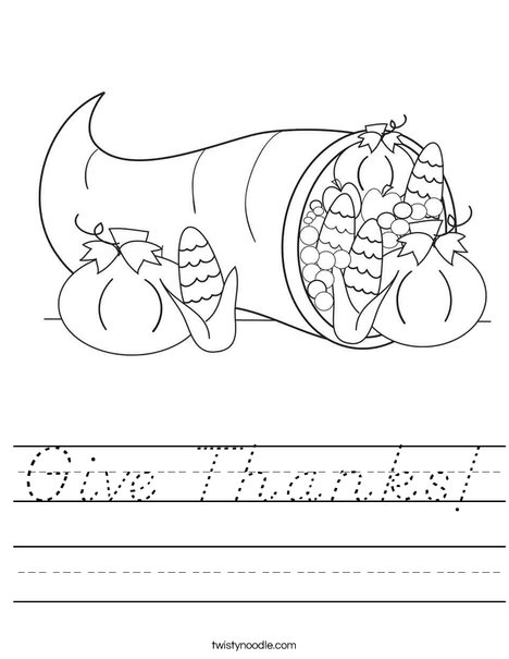 Cornucopia Worksheet