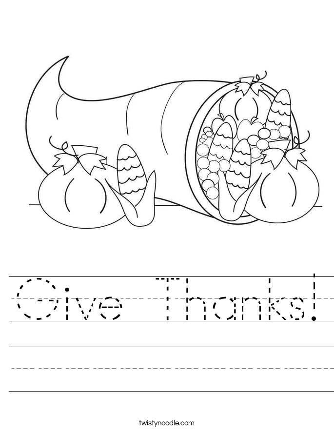 Give Thanks! Worksheet