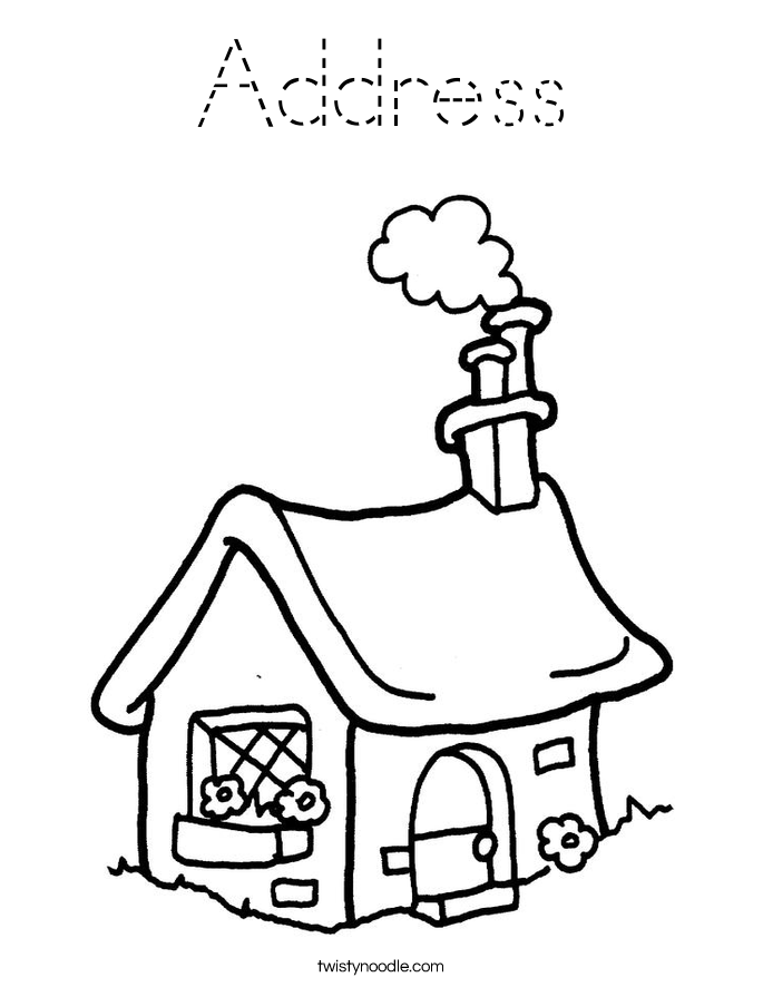 Address Coloring Page