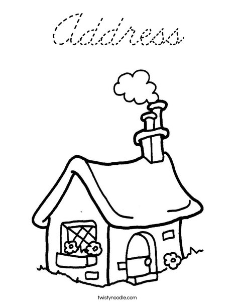 Cottage 2 Coloring Page