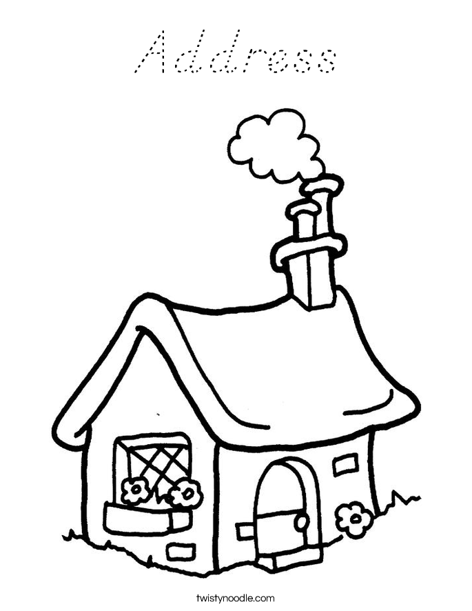 Address Coloring Page