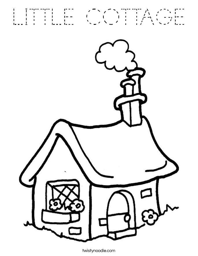 LITTLE COTTAGE Coloring Page