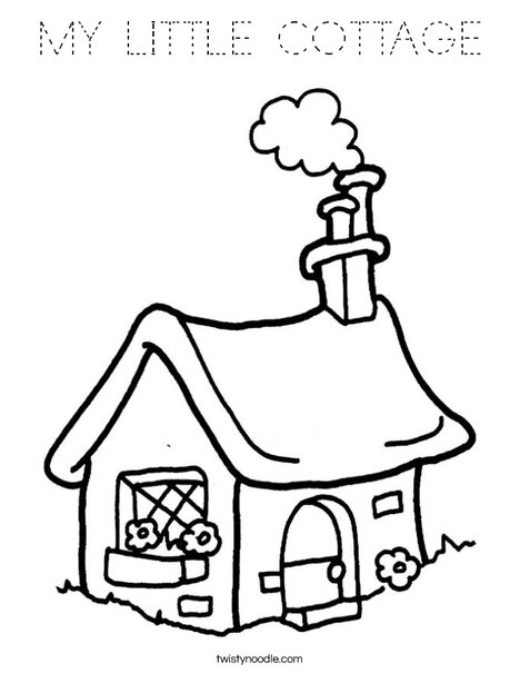 Cottage 2 Coloring Page