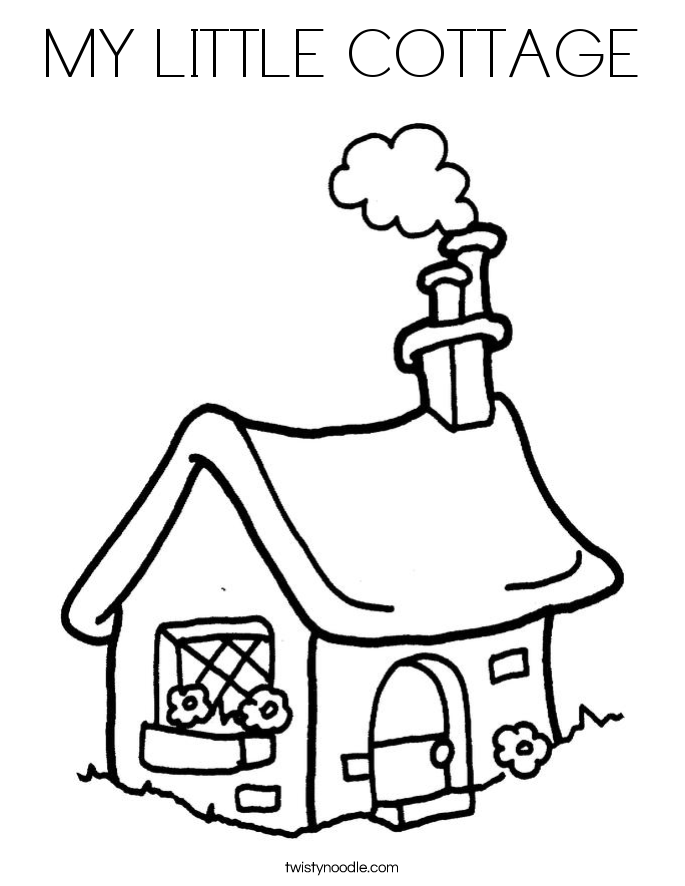 MY LITTLE COTTAGE Coloring Page