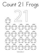 Numbers 21-30 Coloring Pages - Twisty Noodle